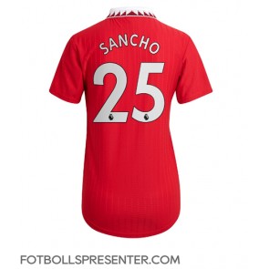 Manchester United Jadon Sancho #25 Hemma Matchtröja Dam 2022-23 Kortärmad